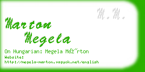 marton megela business card